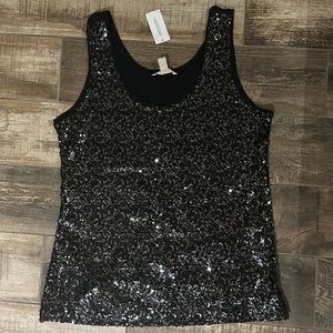 NWT Banana Republic sequin tank, size XL